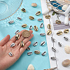 GOMAKERER 80Pcs 2 Colors Electroplated Shell Beads BSHE-GO0001-04-3