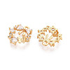 Brass Micro Pave Cubic Zirconia Charms KK-N263-78A-G-2