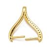 Rack Plating Brass Micro Pave Cubic Zirconia Ice Pick Pinch Bails LS-KK-B056-01G-2