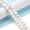 Natural Magnesite Round Bead Strands G-L358-6mm-02-2