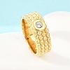 304 Stainless Steel Cubic Zirconia Finger Rings RJEW-F203-03G-01-1