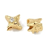 Brass Micro Pave Cubic Zirconia Beads KK-P283-21G-2