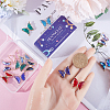 16Pcs 8 Colors Brass Glass Connector Charms KK-SC0003-64-3