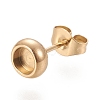 Ion Plating(IP) 304 Stainless Steel Stud Earring Settings X-STAS-K202-05A-G-2