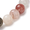Natural Multi-Color Rutilated Quartz Beaded Stretch Bracelets for Women BJEW-JB13465-4