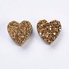 Electroplate Natural Druzy Agate Beads G-E400-03-B04-1