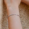 Rhodium Plated 925 Sterling Silver Pave Clear Cubic Zirconia Paperclip Chain Bracelets for Women BJEW-Q346-01P-2