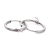 Tarnish Resistant 201 Stainless Steel Huggie Hoop Earring Findings STAS-P283-01O-P-2