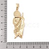 Brass Clear Cubic Zirconia Pendants KK-Z050-03G-06-3