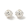 Brass Hollow Spacer Beads KK-P249-03C-S-2