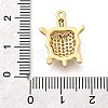 Brass Micro Pave Cubic Zirconia Charms X1-KK-B131-02G-01-3