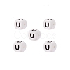 Cube with Letter Pattern Silicone Beads FIND-SZC0014-321-1