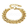 304 Stainless Steel Link Chain Bracelets for Women BJEW-C113-01G-4