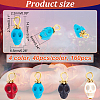 160Pcs 4 Colors Dyed Synthetic Turquoise Charms G-FH0001-76-6