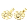 Rack Plating Brass and Cubic Zirconia Pendant KK-Q787-02G-2