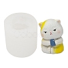 Cat with Phone Food Grade Silicone Molds DIY-M031-32-1