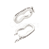 2Pcs 925 Sterling Silver Micro Pave Clear Cubic Zirconia Twister Clasps STER-PH0003-09P-6