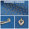 BENECREAT 2 Bags Brass Split Rings FIND-BC0005-12A-4