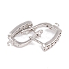 Rack Plating Brass Cubic Zirconia Hoop Earring Findings X-KK-S374-04P-04-2