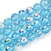 Transparent Electroplate Glass Beads Strands EGLA-N012-001-B12-1