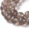 Natural Grey Agate Bead Strands X-G-R193-12-8mm-3
