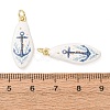 Printed Brass Pendants KK-CBA3895-02C-G-3