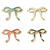 Brass Enamel Connector Charms KK-D098-01G-1