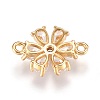 Brass Micro Pave Cubic Zirconia Links ZIRC-F087-10G-RS-2
