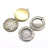 Brass Diffuser Locket Pendants KK-F717-26AB-NR-3