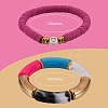 10Pcs 10 Style Handmade Polymer Clay Heishi Beaded Stretch Bracelets Set with Heart BJEW-SW00036-02-2