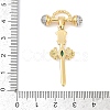 Brass Clear Cubic Zirconia Eye Pendants KK-U058-46G-3