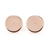 304 Stainless Steel Stud Earring Settings STAS-H436-20F-RG-1