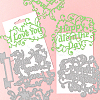 2Pcs 2 Styles Valentine's Day Theme Carbon Steel Cutting Dies Stencils DIY-WH0309-652-3