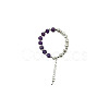 Natural Amethyst Round Beaded Bracelet NC1314-08-1