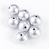 Matte Style Spray Painted Acrylic Beads X-ACRP-S669-10mm-01-1