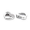 Brass Micro Pave Clear Cubic Zirconia Clasps KK-S356-503-NF-5