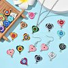 44Pcs 22 Colors Alloy Enamel Connector Charms ENAM-CJ0006-64-6