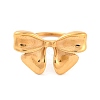 Ion Plating(IP) 304 Stainless Steel Bowknot Finger Rings for Women RJEW-S414-46B-G-1