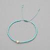 Adjustable Glass Seed Bead Braided Bead Bracelets for Women VT9382-25-1