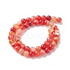 Natural Striped Agate/Banded Agate Bead Strands G-K155-A-8mm-05-3