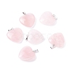 Natural Rose Quartz Pendants X-G-G956-B53-FF-1