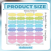 6 Sheets Rainbow Color PVC Blank Self-Adhesive Stickers DIY-LP0004-07-2