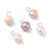 Natural Cultured Freshwater Pearl Charms PALLOY-JF01099-02-1