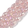 Transparent Electroplate Glass Beads Strands LS-EGLA-N013-T8mm-B18-1