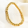 4MM Adjustable 304 Stainless Steel Round Beaded Stretch Bracelets for Women UQ9222-2-6