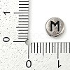 925 Sterling Silver Flat Round with Letter Beads LS-STER-G044-01AS-M-3