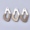 Resin & Walnut Wood Pendants RESI-S358-25K-1