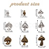 54Pcs 9 Styles Tibetan Style Alloy Pendants FIND-SZ0003-69-2