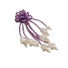 Handmade Glass Seed Beads Flower Tassel Stud Earrings FS-WG63232-03-2