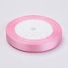 Breast Cancer Pink Awareness Ribbon Making Materials Single Face Satin Ribbon SRIB-Y004-1